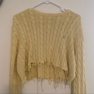 Ralph Lauren Cropped Yellow Sweater💛🌻